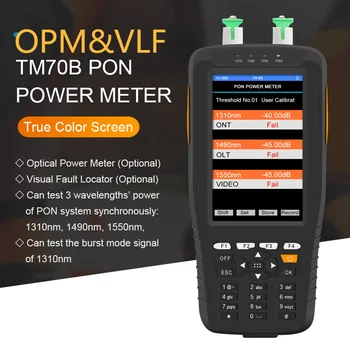 PON optiline power meter+RAAMSEADUSEGA suure täpsusega võrgustik detektor FTTH online tester pon test vahend 1310/1490/1550nm