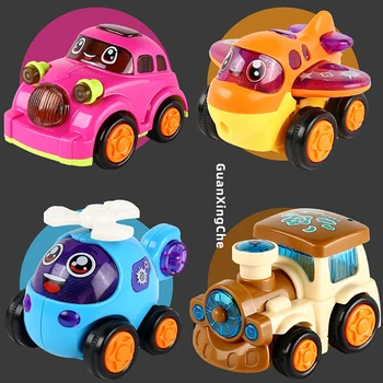 1tk Tõmba Tagasi Mini Sõiduki Cartoon Autod, Rongid transpordihelikopterid Kids Sünnipäeva Mänguasjad, Beebi Hariduslik Mänguasi Kingitus