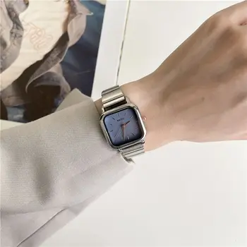 Luksus Square Naiste Watch Lihtne Silver Peen Daamid Käevõru Randme Kellad Minimalistlik Naiste Kvarts Kell Reloj Mujer