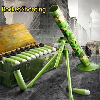 Uus Käivitada Seadmed Simulatsiooni Sõjalise Mudel Mänguasi Mördi Raketi Tulistamist Laste Kahur Mänguasi Mini Armas