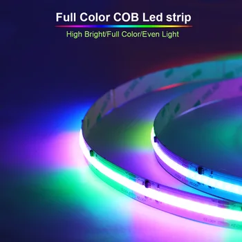 Täielik Värvi COB LED Riba (Kõrge Tihedusega Paindlik Lint Lint 720 840 Led/m Unistuste Värvi COB Led Light DC12V/24V Home Decor