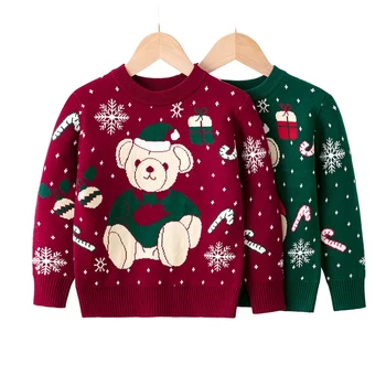 Beebi Tüdruku Talvel Riided Euroopa ja Ameerika Laste Karu Kampsun Jõulud Pullover Topelt Kihi Paks Soe Riietus