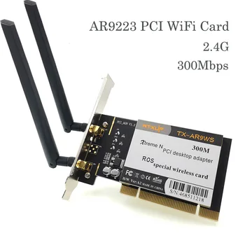 Atheros AR9223 PCI 300M 802.11 b/g/n Wireless WiFi Adapter kaardi Lauaarvuti AC Antenn