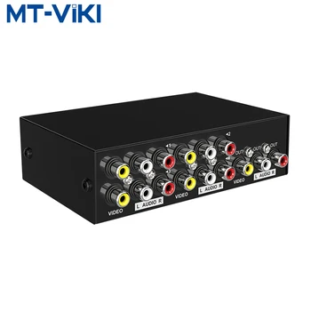 MT-VIKI AV-Lüliti 4 Pordid Käsitsi vahetaja RCA audio-ja video Valiku XBOX DVD, PS2, PS3 TV MT-431AV