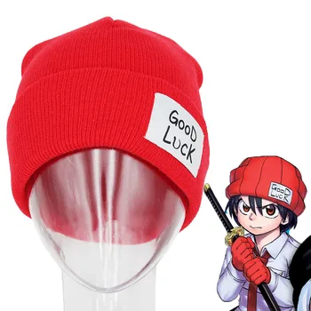 Anime Undead Unluck Müts Õnne Punane Villane Kootud Müts cosplay Kostüüm Tarvikud Rekvisiidid Unisex Beanie Müts