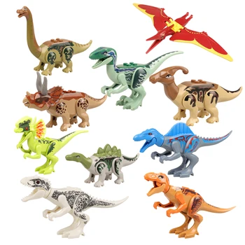 10tk/set Jurassic World Park Dinosaurused ehitusplokid Türannosaurus Rex Loomade Joonis Haridus Mänguasjad Kingitus Lastele Lapsed