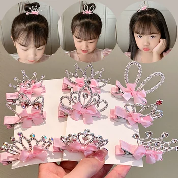 Laste Lindi Vibu Kive Crown Princess klambri külge Tüdrukute Peakatet Kaunistused Beebi, Laps Juuksed Pin-Clip-Grip Juuksed Tarvikud