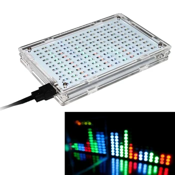 DIY kit elektrooniline LED muusika spektri kuvamine kõlar SMD jootmise projekti 12*11 FFT kohtuasjas assamblee osad
