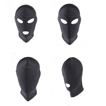 Unisex Naiste Mens Cosplay Näo Mask Läikiv Metallik Avage Silmad ja Suu Peakatted Full Face Mask Kapuuts puhul Rolli Mängida Kostüüm