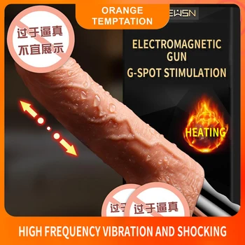 10 Kiirused Kütte Realistlik Elektrilised Peenise Vibraator Suur Dildo G Spot Kliitori Stimulatsiooni Sugu Mänguasjad Naine Sex Machine