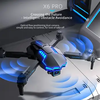 2022 UUS X6 Drones 4K HD Dual Objektiiv Optilise Voolu Takistus Vältimise Fotograafia Profesional Helikopter RC Mini Lennuk Mänguasjad