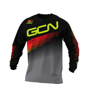 2022 uus multi-color huvitav read suvel pikkade varrukatega meeste pikkade varrukatega ümber kaela allamäge PRO GCN mountain bike jersey