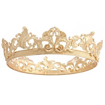 Barokk Vintage Royal King Crown Kuninganna Tiara Metallist Crown Tulemuslikkuse Headdress