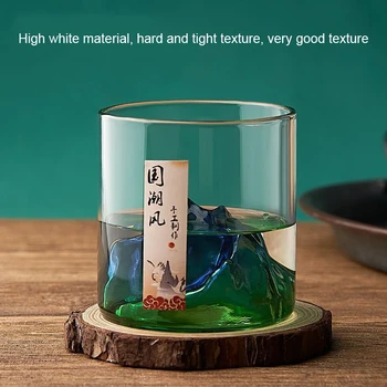 Jaapani Stiilis Klaasist Karika 3D Mäed Viski Klaasid Liköör XO Veini Cup Viina Trummel Läbipaistev kuumuskindel Tee Tassi