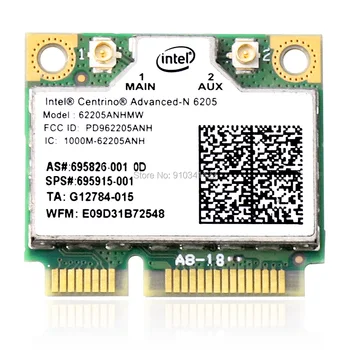Half MINI PCIE Wifi Kaart 62205ANHMW 300M CENTRINO ADVANCED-N 6205 INTEL WIRELESS 2.4/5G 0X9JDY WLAN Kaart Dell Toshiba