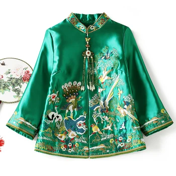 2022 hiina stiilis tang ülikond naiste kampsun, etnilise stiili pluus naiste hanfu vintage traditsiooniline tikitud qipao top pluus a12
