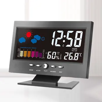 Elektroonilised Sise-Kodu Ilmateade Kell Elektrooniline Digitaalne LCD Temperatuur Niiskus Jälgida Kell Termomeeter Hygrometer
