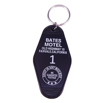 Õudus Bates Motel Võti Sildi ,Alfred mustad mängud (islandi keel on Psühho võtmehoidja Hotel Võti Fob Võtmerõngast Tuba # 1