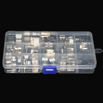 82Pcs/box 14 Stiile USB Isane USB-Emane Mini USB SMD Vertikaalne Pesa Pesa DIY Jack Connector Port Maksustamise Andmed Pistik