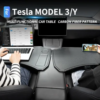 Auto Sülearvuti Laud Estakaad Tabel Tesla Model Y 3 S X Kokkuklapitavad söögilaud Tray Omanik Töölaud Plaat Kaasaskantav Auto tarvikud