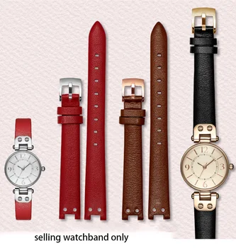 Ehtne Nahk Vaadata Rihma Anne Klein Watchband Piir AK Tüdruk Lihtne, Elegantne Vöö Väike Ketas Retro Watch Band 12mm Käevõru