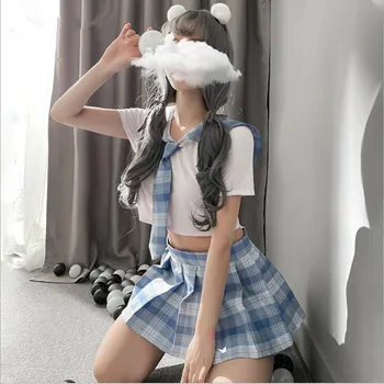 Seksikas Kooli Tüdruk Cosplay Varustus Erootiline College Ühtne Naiste Kawaii Plisseeritud Seelik Jaapani Üliõpilane Rolli Mängida Sätestatud Hot Müük