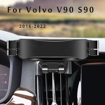 Auto Hoidikut Volvo V90 piima vahustamine s90 2017 2019 2020 2021 Car Styling Bracket GPS Seista Pööratav Toetada Mobiilne Tarvikud