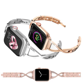 Naine, Sale Metallist Käevõru Apple Watch Band 41mm 45mm 40mm 44mm Teemandid Rihm Sobib iWatch Seeria 3 4 5 SE 6 7 Tarvikud