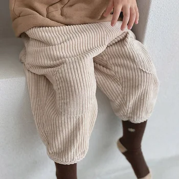 Sügisel Beebi Püksid Velvetist Paks Väikelapse Poiste Püksid Värviga Tüdrukud Lahtised Püksid