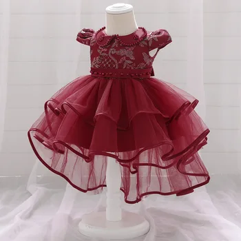 Teise Lapse GirlEvening Pool Printsess Kleit Baby Tikitud Trailing Tutu Kleit Tüdrukute Sünnipäev, Pulm Tseremoonia Kostüüm Riided