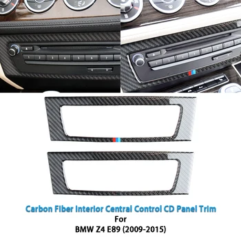 Carbon Fiber Auto Interjöör Center Control CD Paneeli Raami Katab Kleebise Sisekujundus Car Styling BMW Z4 E89 2009-2015 Auto Tarvikud