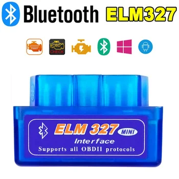 Mini ELM327 V2.1 OBD2 Bluetooth II Auto Diagnoosi Liides Skanner-Koodi Lugeja Autode Remont Tööriistad Palm PDA Windows Mobile PC