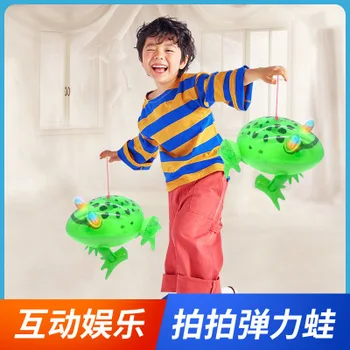 Roheline 35cm Uued PVC Täispuhutavad Mänguasjad Konn Elastne Konn Täispuhutav Konn Helendav Suur Laste Mänguasjad On Hea Kvaliteediga