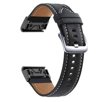 Uus 26 22 MM Watchband Eest Garmin Fenix 6 6X Pro 5 5X Pluss 3HR Fenix7 7X Nahast Quick Release Vaadata Easyfit Randme Bänd Rihm