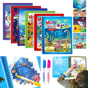 Maagiline Raamat Vee Tõmbamiseks Montessori Mänguasjad Korduvkasutatavad Värvimine Raamatu Magic Vee Tõmbamiseks Raamat Meele Varajase Hariduse Lastele