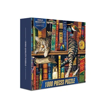 Uus Värvikas Puzzle 1000 Tükki Täiskasvanud Looma Mustriga 12 Stiile Maastiku Paber Pusle 0.6 kg 700x500mm Fidget Mänguasjad Punkt Hulgimüük