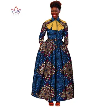 Aafrika Kleidid Naistele Uus Prindi Draped vabaaja naiste kleidid 2022 suvel Bazin Riche Aafrika Ankara Kleidid Riided WY2519