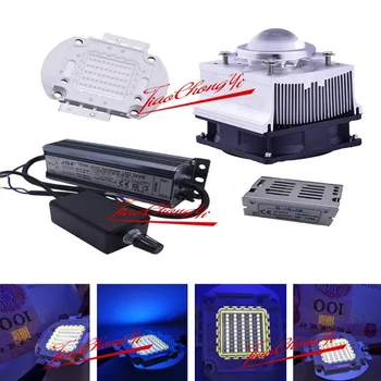 50W 365nm UV-Ultraviolett High power LED & 50W Dimmer juhi 85-265VAC & 50-100W heatsink,objektiiv