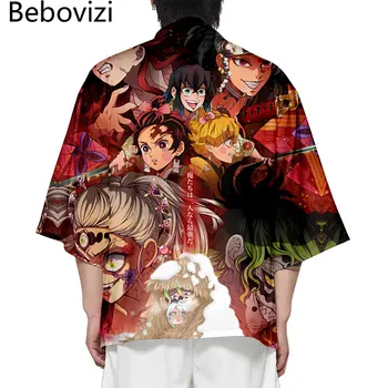 Traditsiooniline Haori Kimono Demon Slayer Prindi Cosplay Särk Riided 2022 Naised Mehed Jaapani Anime Streetwear Kampsun, Yukata