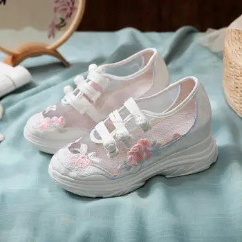 2023 aasta kevadel ja suvel uue hiina võre sisemine kõrgendatud lõuend kingad tikitud kingad paksenenud paranenud hanfu kingad q158