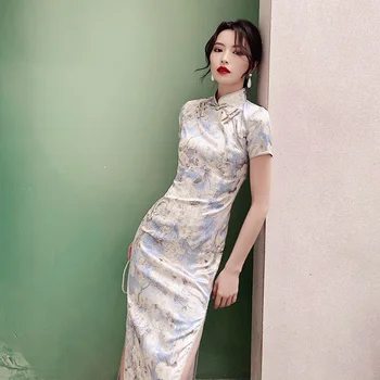 Naiste Qipao Hiina Traditsiooniline Kleit Hanfu Slim Pikk Hiina Harajuku Stiilis Vintage Cheongsams Rüü Orientale Vestido Chino Mujer