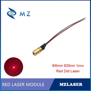 Standard Red Dot Laser Moodul 6mm 635nm 1mw Tööstus-Pidev Võimsus II Klassi Ohutus