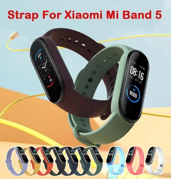 Selge, Rihm Watch Randmepaela Jaoks Xiaomi Mi Band 5 Sport Silikoon Käevõru Miband 5 NFC Band5 Asendamine Smart Tarvikud