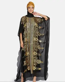 MAMADA LY796 Klassikaline Abaya Moslemi Rõivad, Naiste Kleidid Sifonki Materjali, Litrid Pvt Varruka Vaba Suurus Ühe Tk