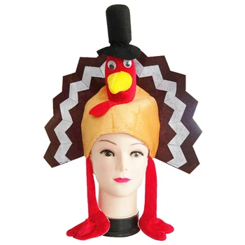 Thanksgiving Türgi Jalg Müts jaoks Thanksgiving Üksuse Teenetemärgi Täiskasvanud Karnevali Müts Pool Kostüümid Uudsus Türgi Mütsid Festival Mütsid