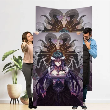 Overlord Tapestry Anime Seina Riputamise Deemon Kolju Tapestry eest Magamistuba Seksikas Kaunitar Kodu Kaunistamiseks Hentai Esteetiline Tuba Decor