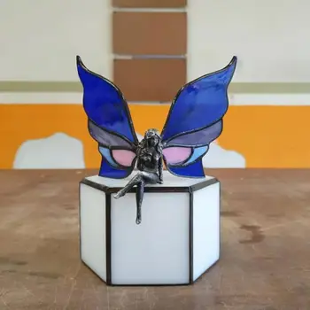 Liblikas Haldjas Figuriin Laekuva Ideaalne Kingitus Vaik Käsitöö Istub Butterfly Fairy Wing Kuju Mudel elutuba