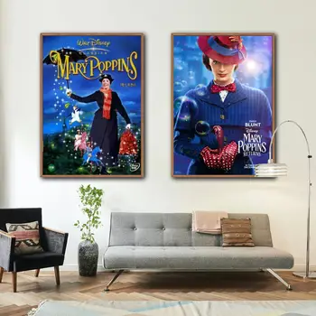 mary poppins Filmi Dekoratiivsed maalimislõuend 24x36 Plakat Seina Art elutuba Plakatid Magamistuba Maali