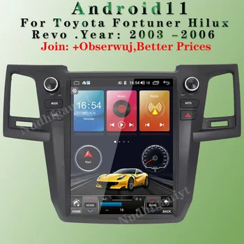 Android 11 autoraadio Toyota Fortuner/HILUX SW4 Revo 2005-2014 Tesla Stiilis Auto Multimeedia Mängija, In-Dash-DSP GPS Navigatore